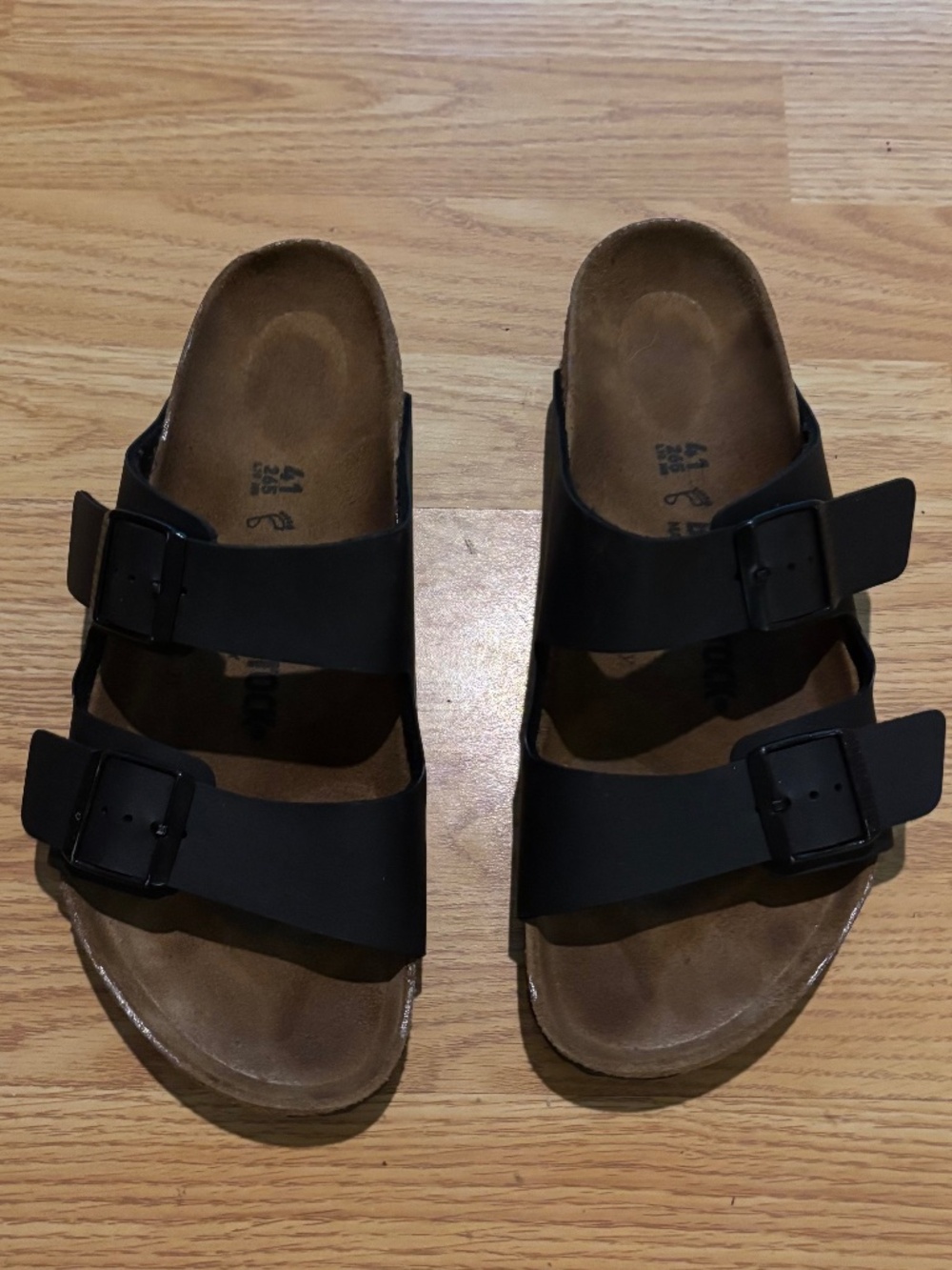 Black Leather Birkenstock Normal/Wide Size 41